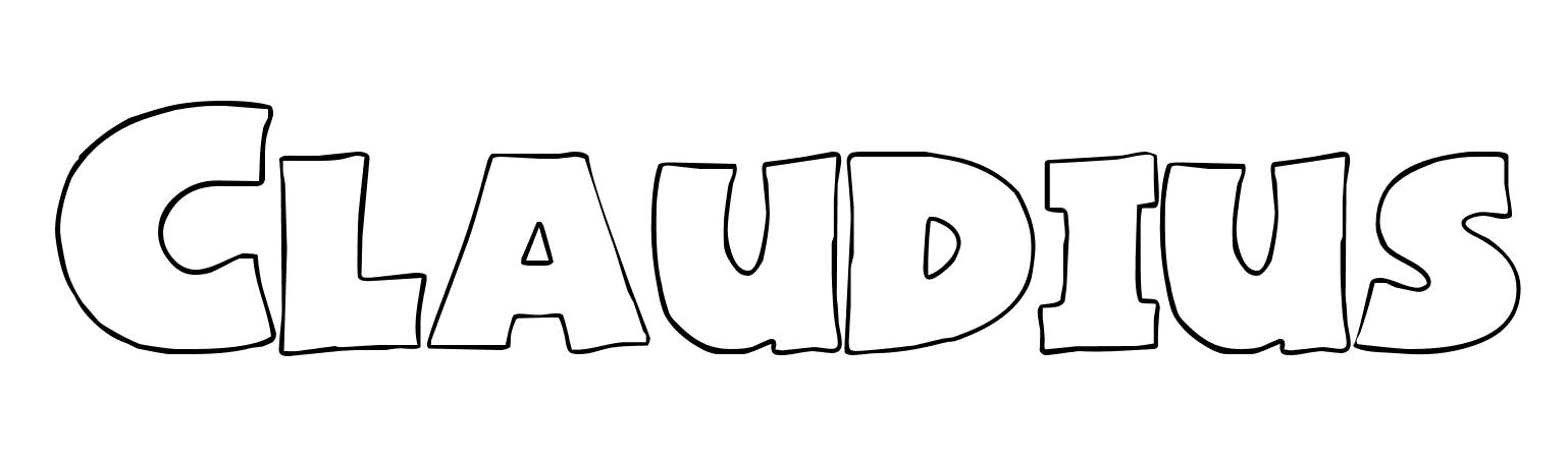 Coloriage Claudius - Prénom à imprimer