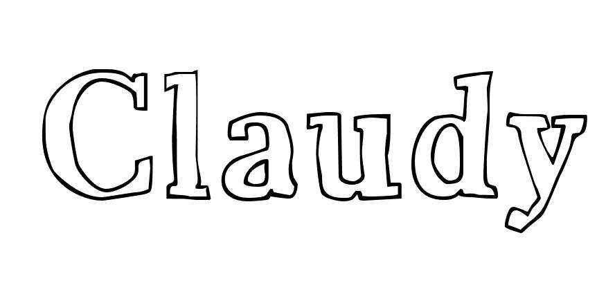 Coloriage Claudy - Prénom à imprimer