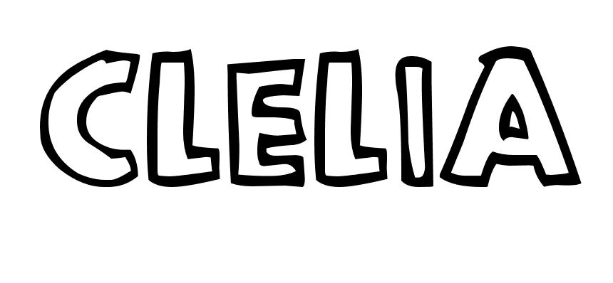 Coloriage Clelia - Prénom à imprimer