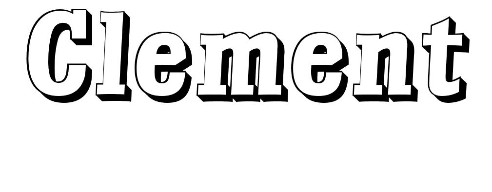 Coloriage Clement - Prénom à imprimer