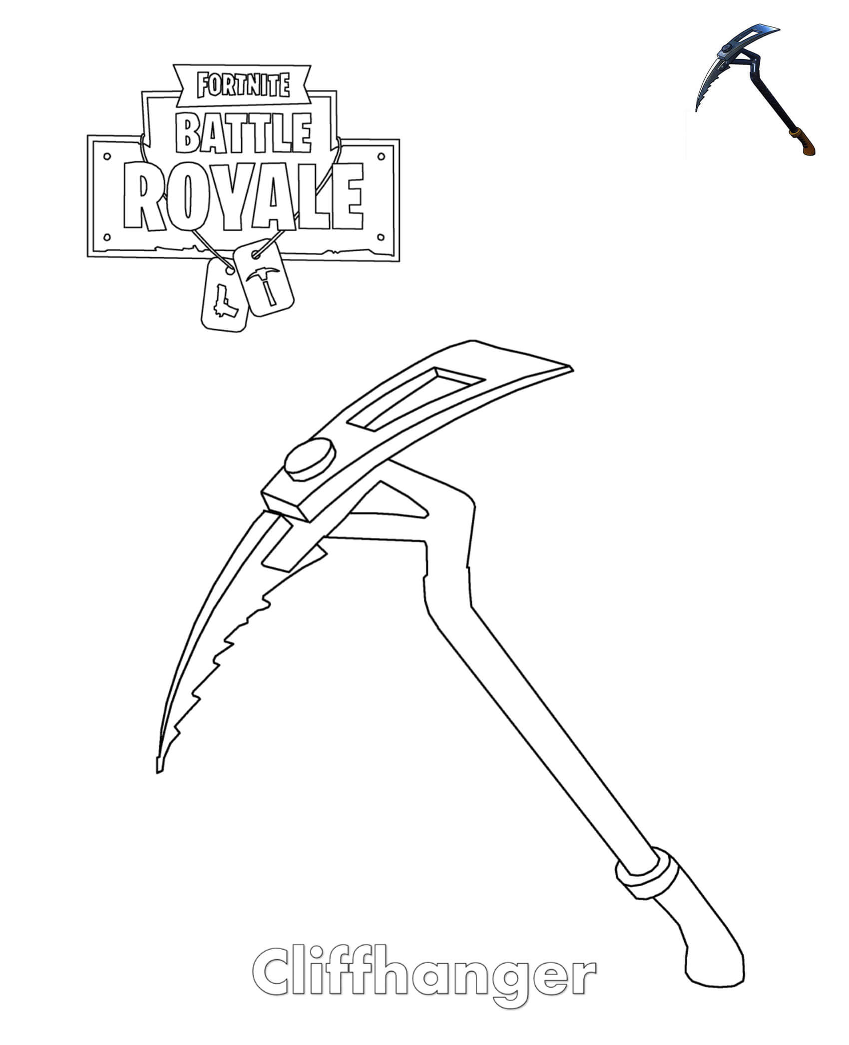 Coloriage Cliffhanger Fortnite - Fortnite à imprimer