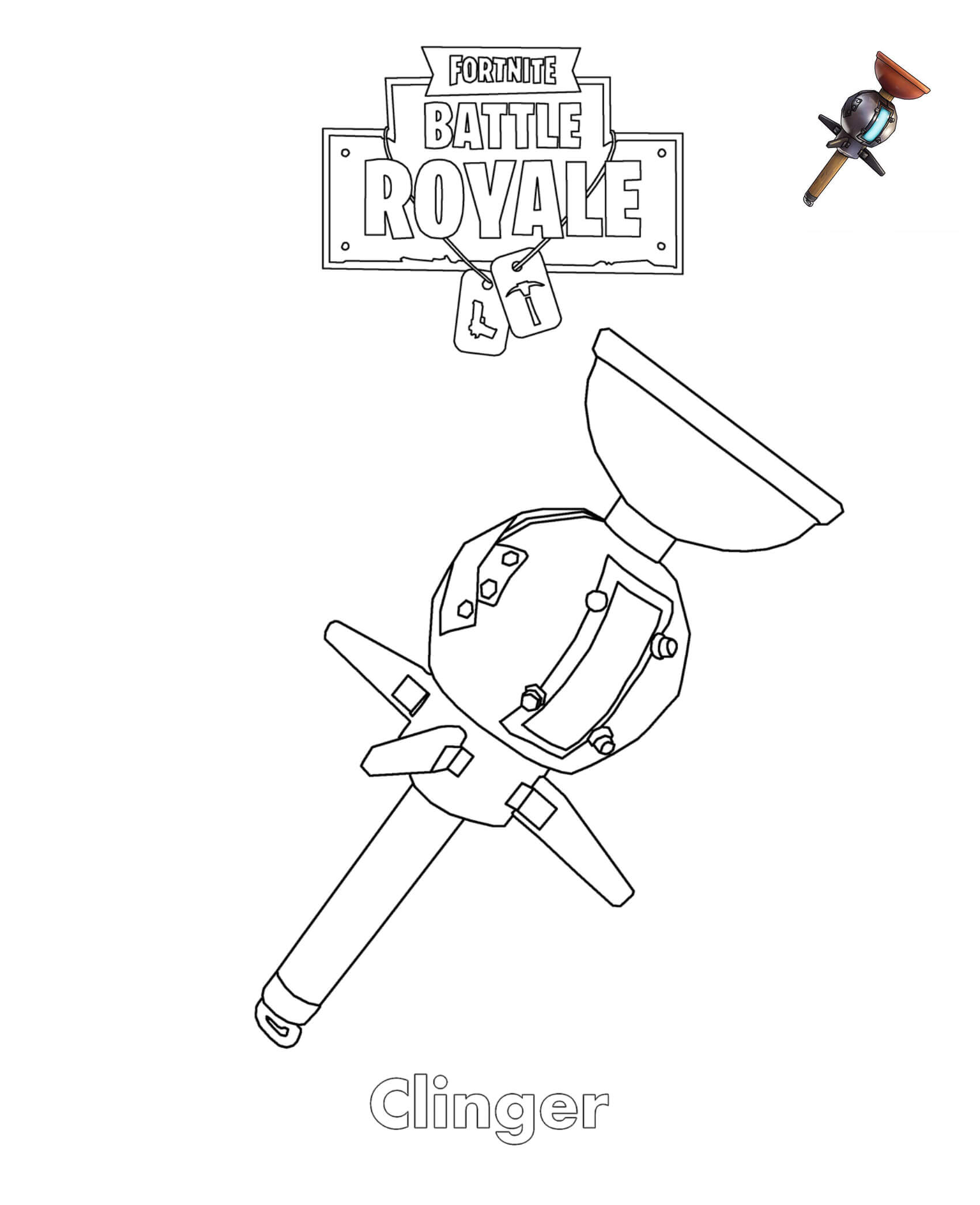 Coloriage Clinger Fortnite - Fortnite à imprimer