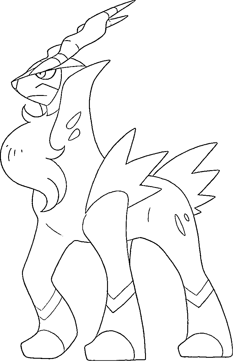 Coloriage Cobaltium Pokémon légendaire Gen 5 - Pokémon légendaire à imprimer