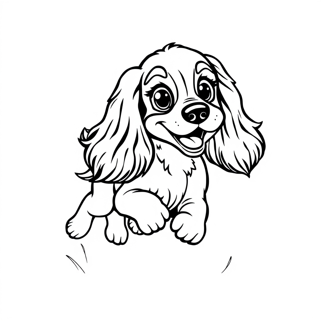 Coloriage Chien kawaii