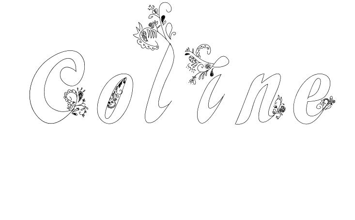 Coloriage Coline - Prénom à imprimer