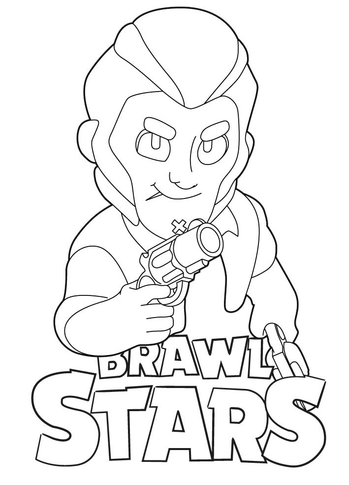 Coloriage Colt Brawl Stars - Brawl stars à imprimer