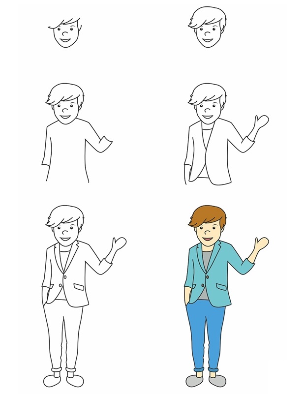 Coloriage Comment Dessiner Louis Tomlinson - Comment dessiner à imprimer