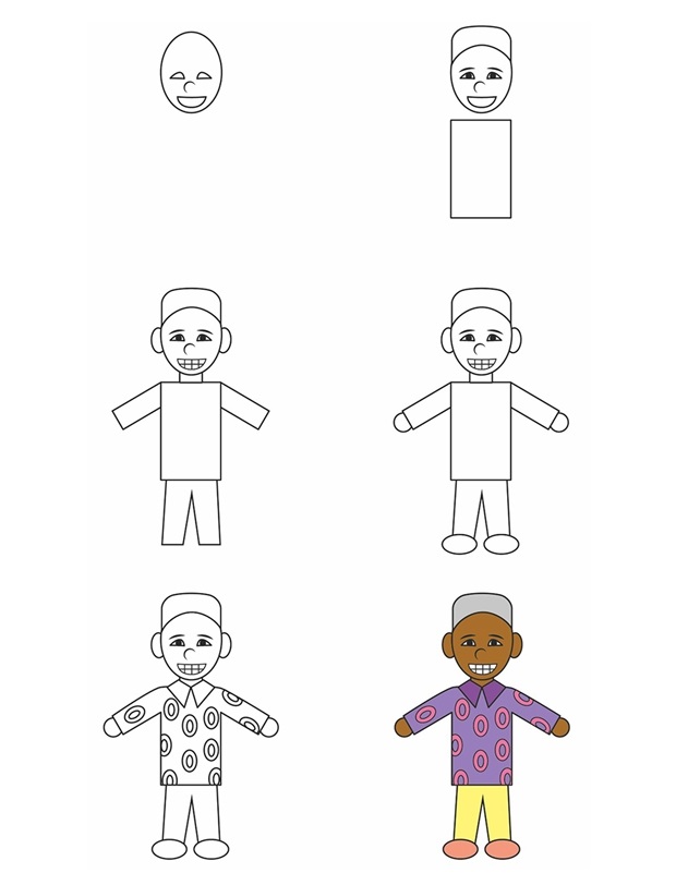 Coloriage Comment Dessiner Nelson Mandela - Comment dessiner à imprimer
