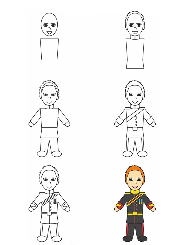Coloriage Comment Dessiner Prince Harry - Comment dessiner à imprimer