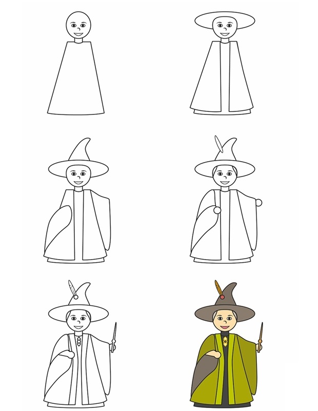 Coloriage Comment Dessiner Prof Mcgonagall - Comment dessiner à imprimer