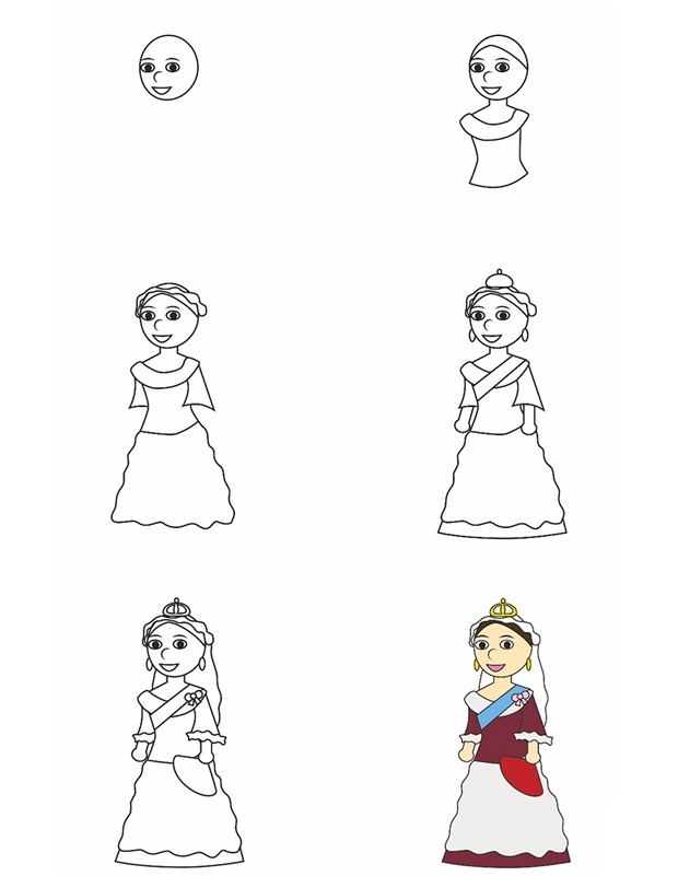 Coloriage Comment Dessiner Reine Victoria - Comment dessiner à imprimer