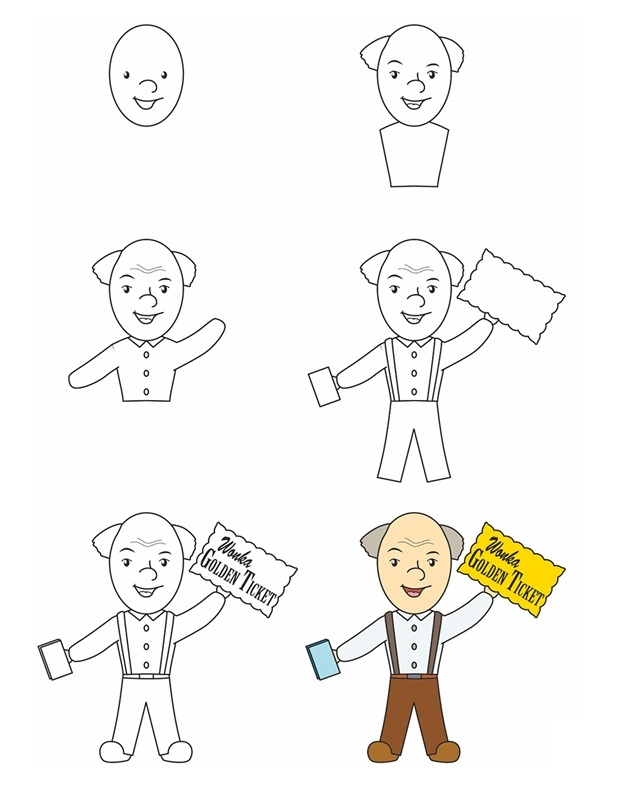 Coloriage Comment Dessiner Roald Dahl - Comment dessiner à imprimer