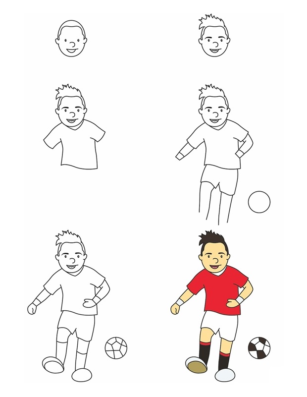 Coloriage Comment Dessiner Ronaldo - Comment dessiner à imprimer