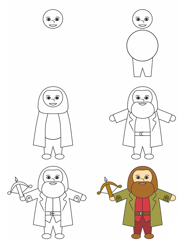 Coloriage Comment Dessiner Rubeus Hagrid - Comment dessiner à imprimer
