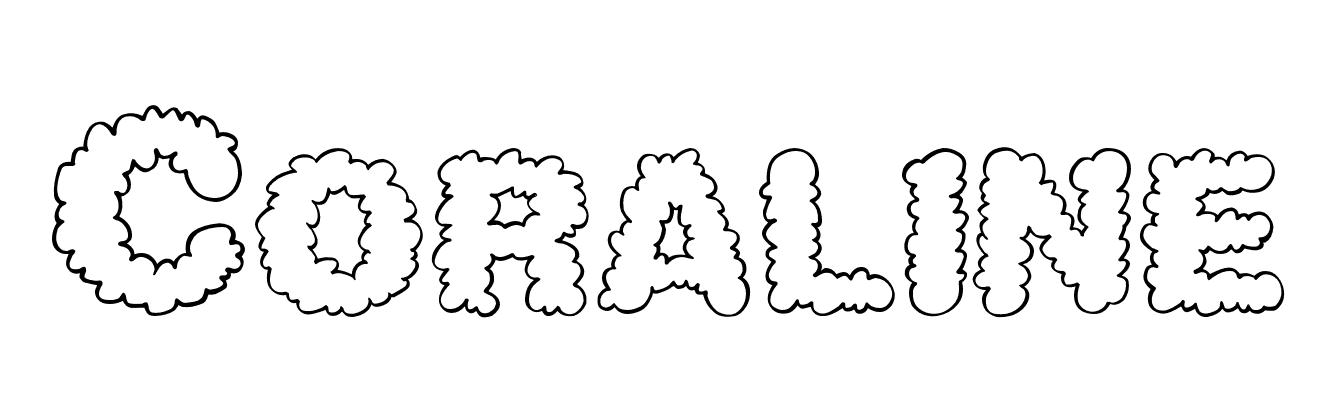 Coloriage Coraline - Prénom à imprimer