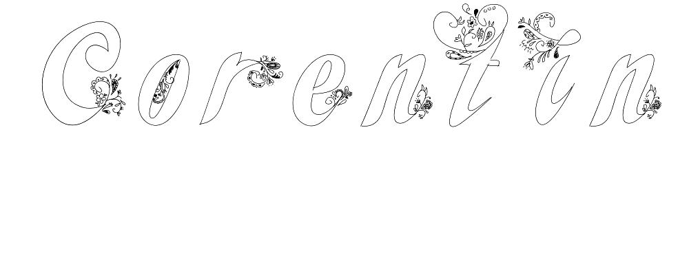Coloriage Corentin - Prénom à imprimer