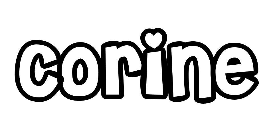Coloriage Corine - Prénom à imprimer