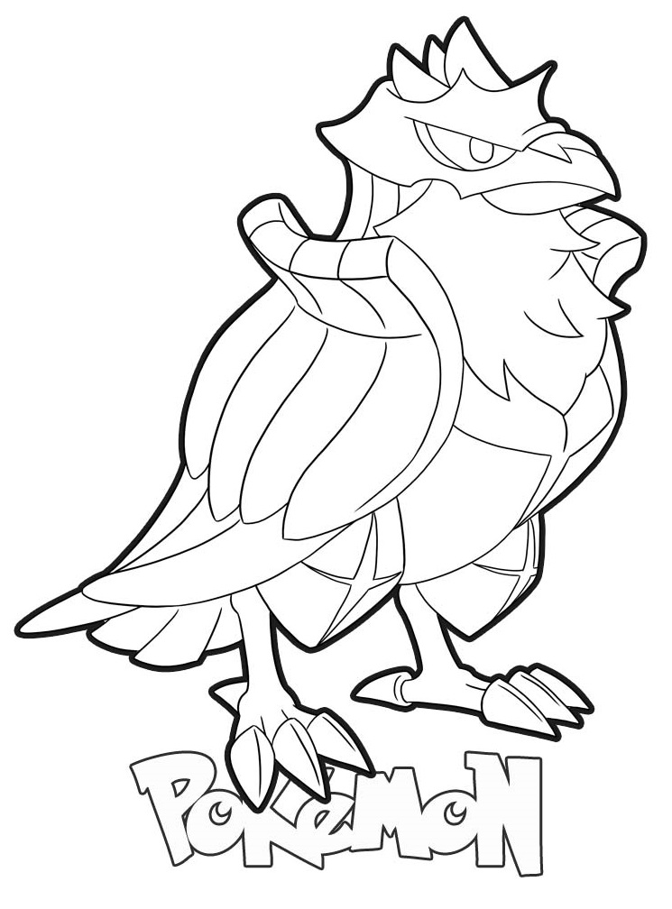 Coloriage Corviknight Pokemon - Pokémon à imprimer