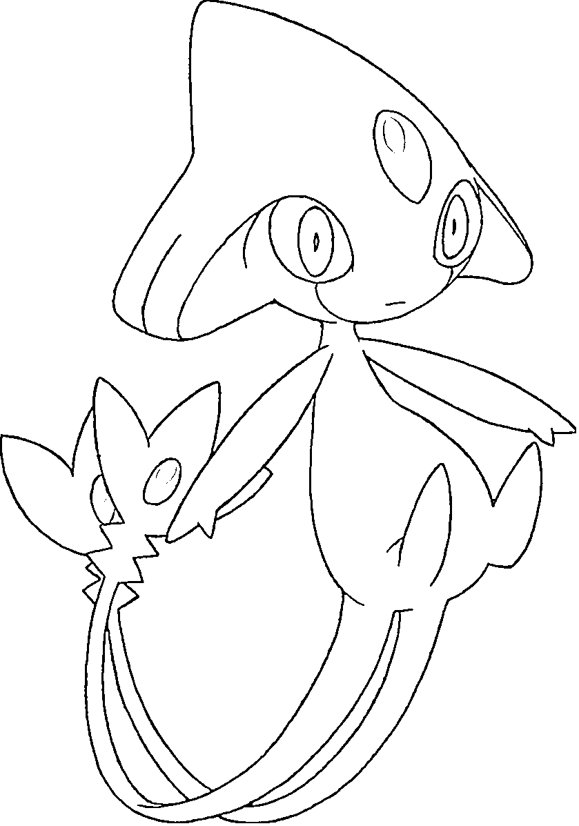 Coloriage Crefadet Génération 4 - Pokémon légendaire à imprimer