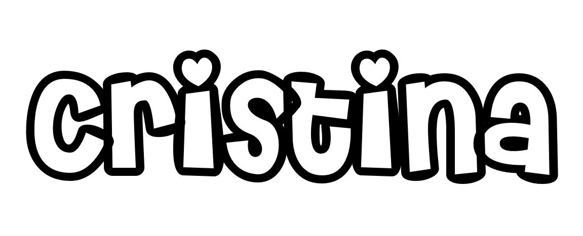 Coloriage Cristina - Prénom à imprimer