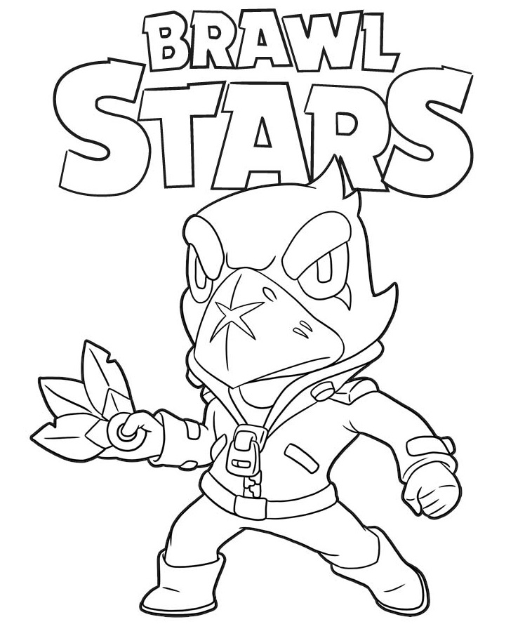 Coloriage Crow Brawl Stars Game - Brawl stars à imprimer