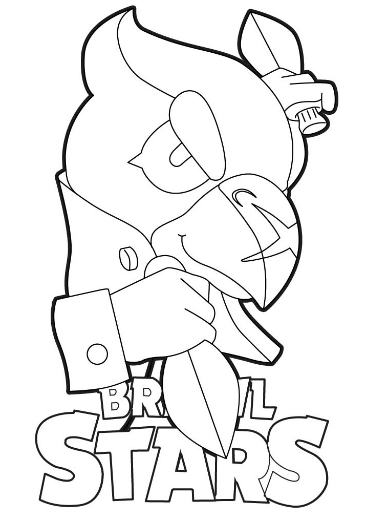 Coloriage Crow Brawl Stars - Brawl stars à imprimer