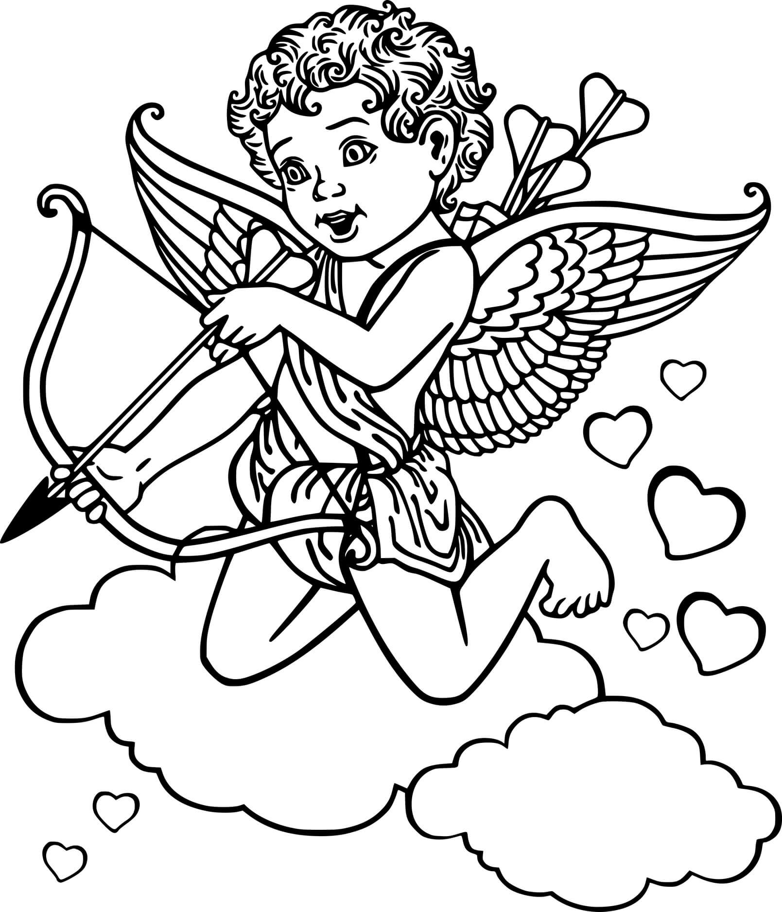 Coloriage Cupidon