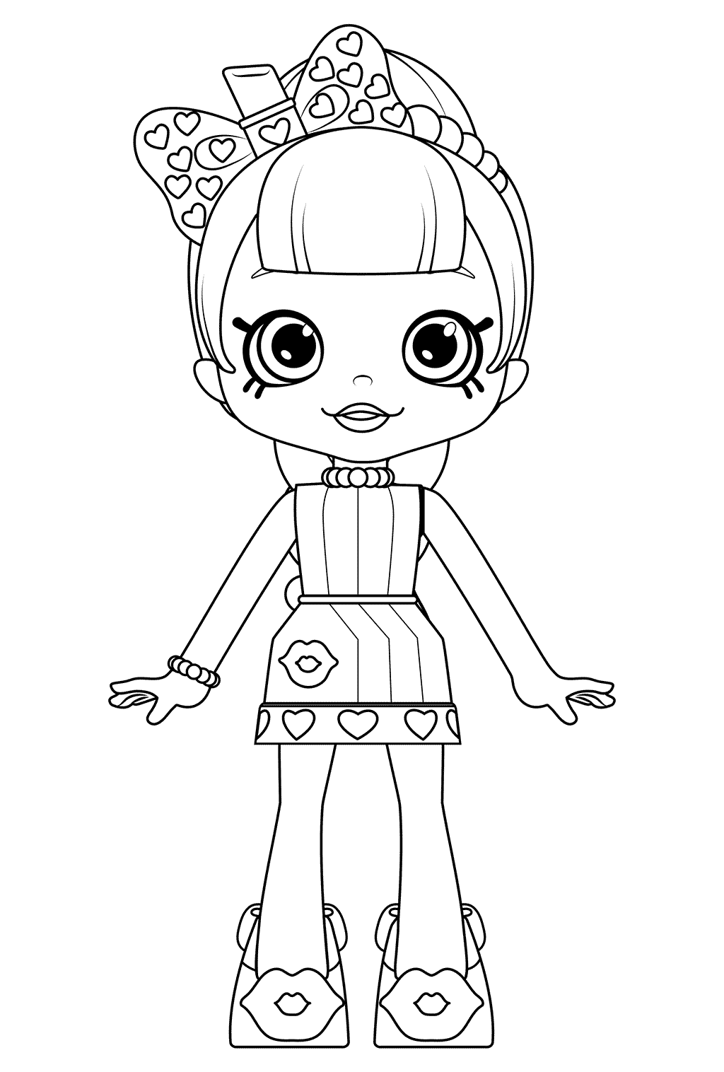 Coloriage Cute Shoppies Doll Lippy Lulu Coloring - Shoppies dolls à imprimer