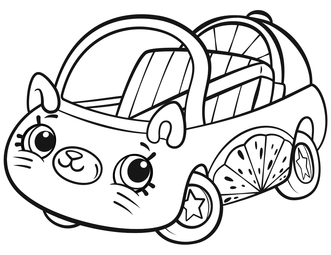Coloriage Cutie Cars Shopkins - Shopkins à imprimer