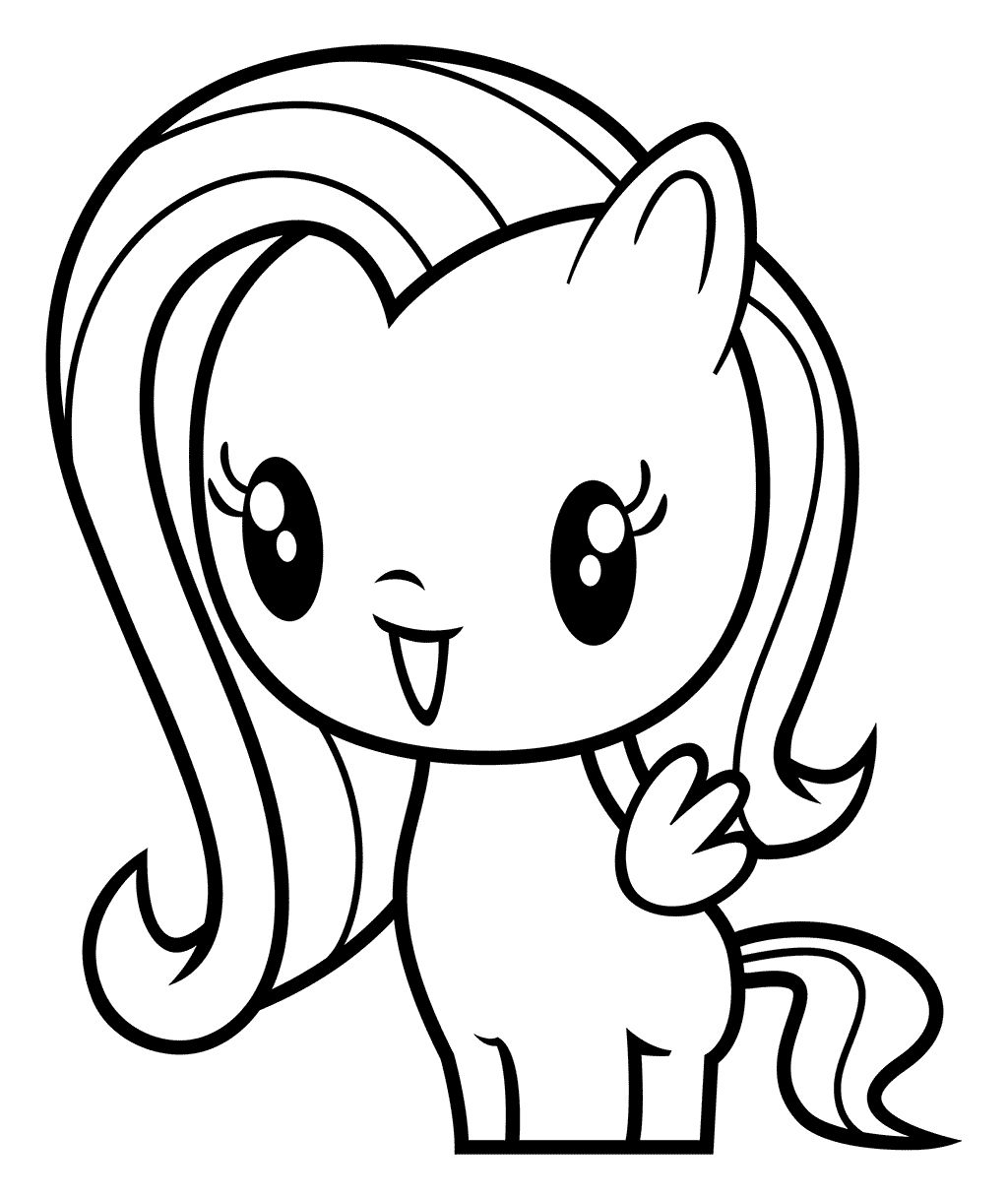 Coloriage Cutie Fluttershy - Cutie mark crew à imprimer