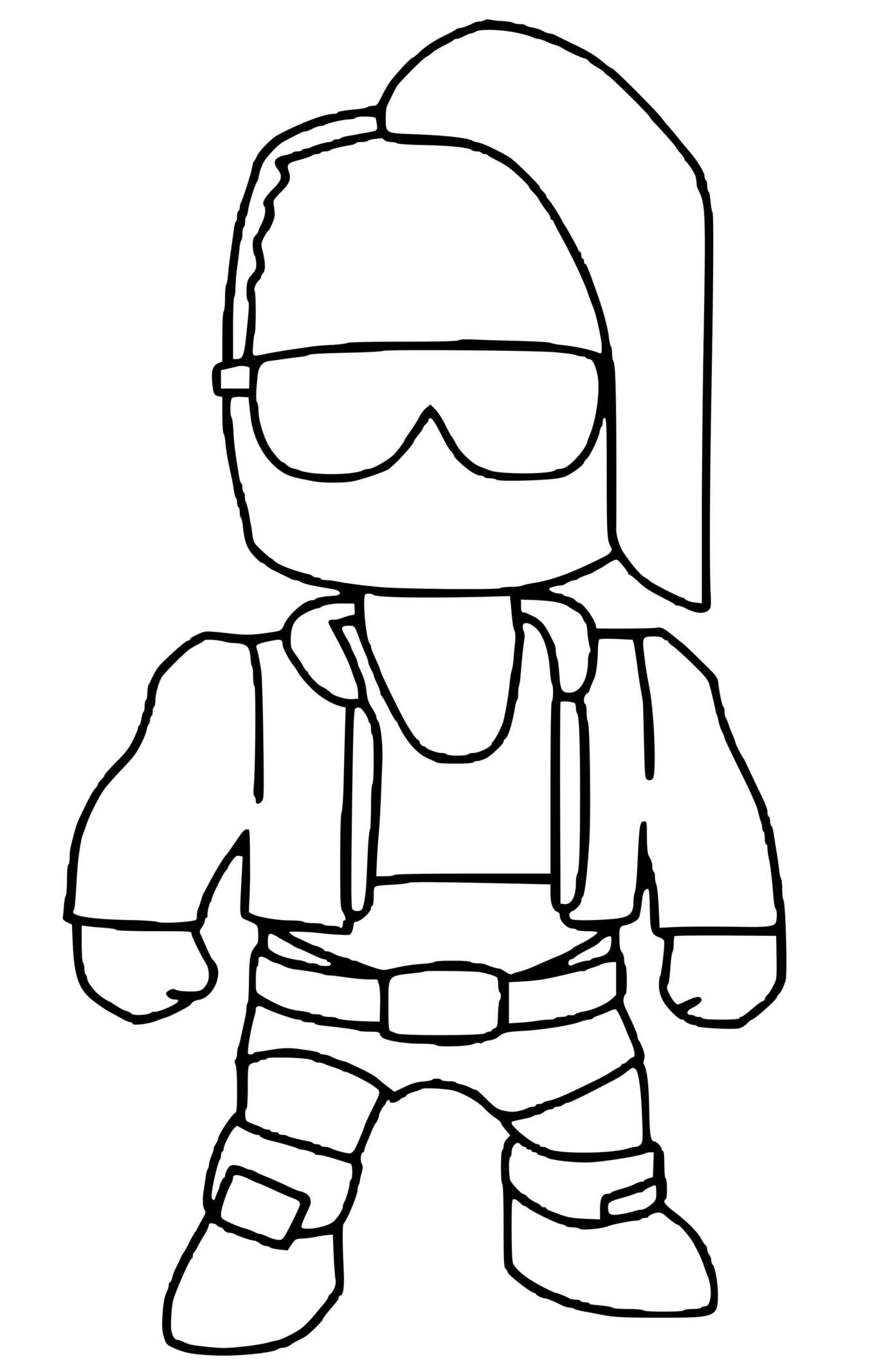 Coloriage Cyberpink Stumble Guys - Stumble guys à imprimer