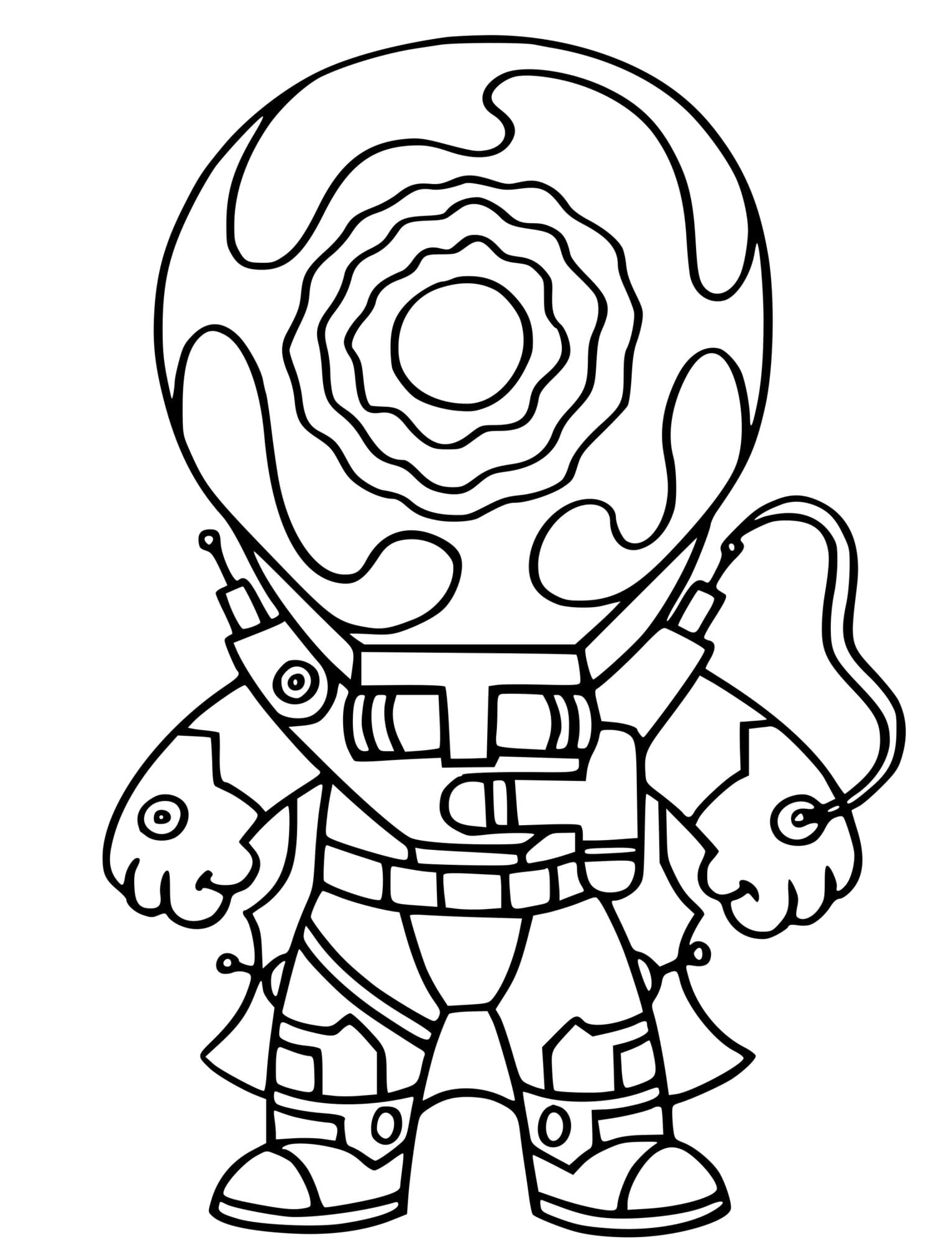 Coloriage Cyclo Skin Fortnite - Fortnite à imprimer