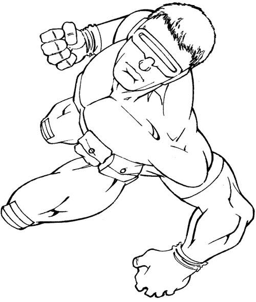 Coloriage Cyclope X Men - Xmen à imprimer