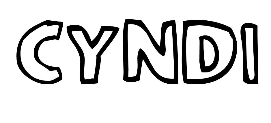 Coloriage Cyndi - Prénom à imprimer