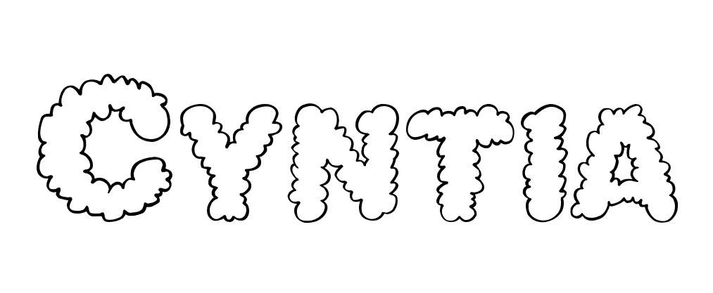 Coloriage Cyntia - Prénom à imprimer