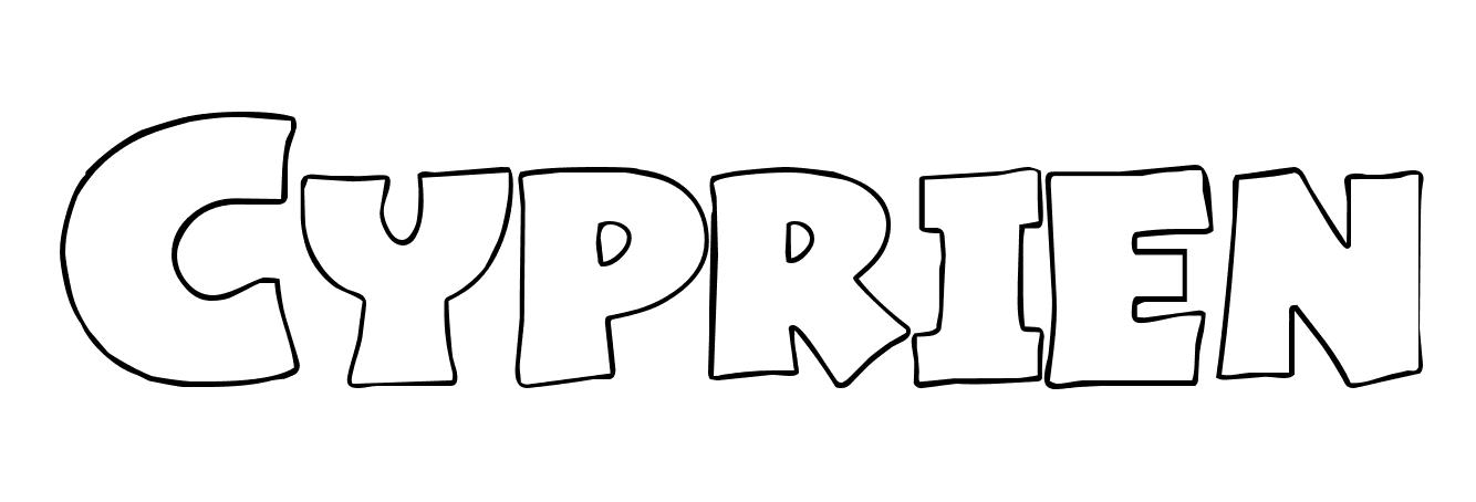 Coloriage Cyprien - Prénom à imprimer