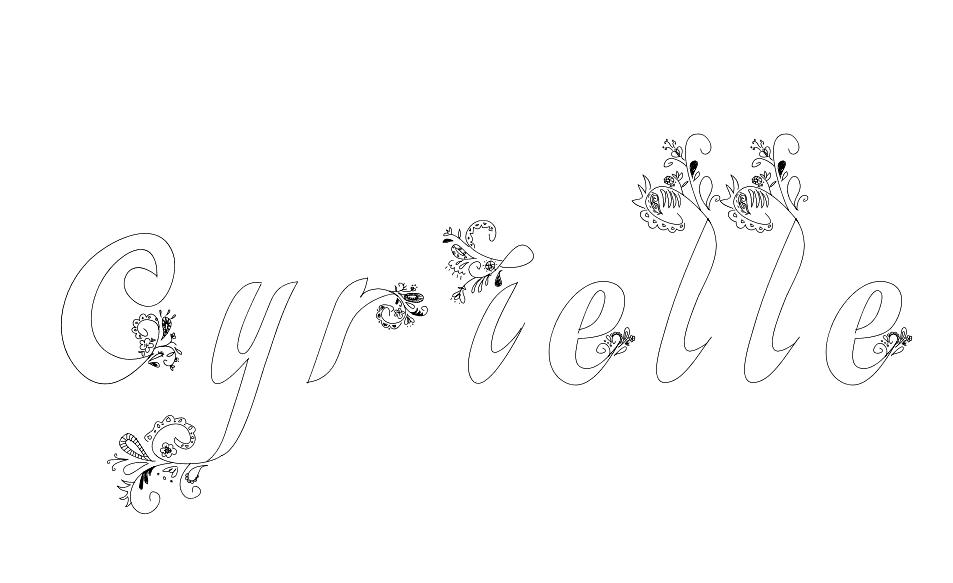 Coloriage Cyrielle - Prénom à imprimer