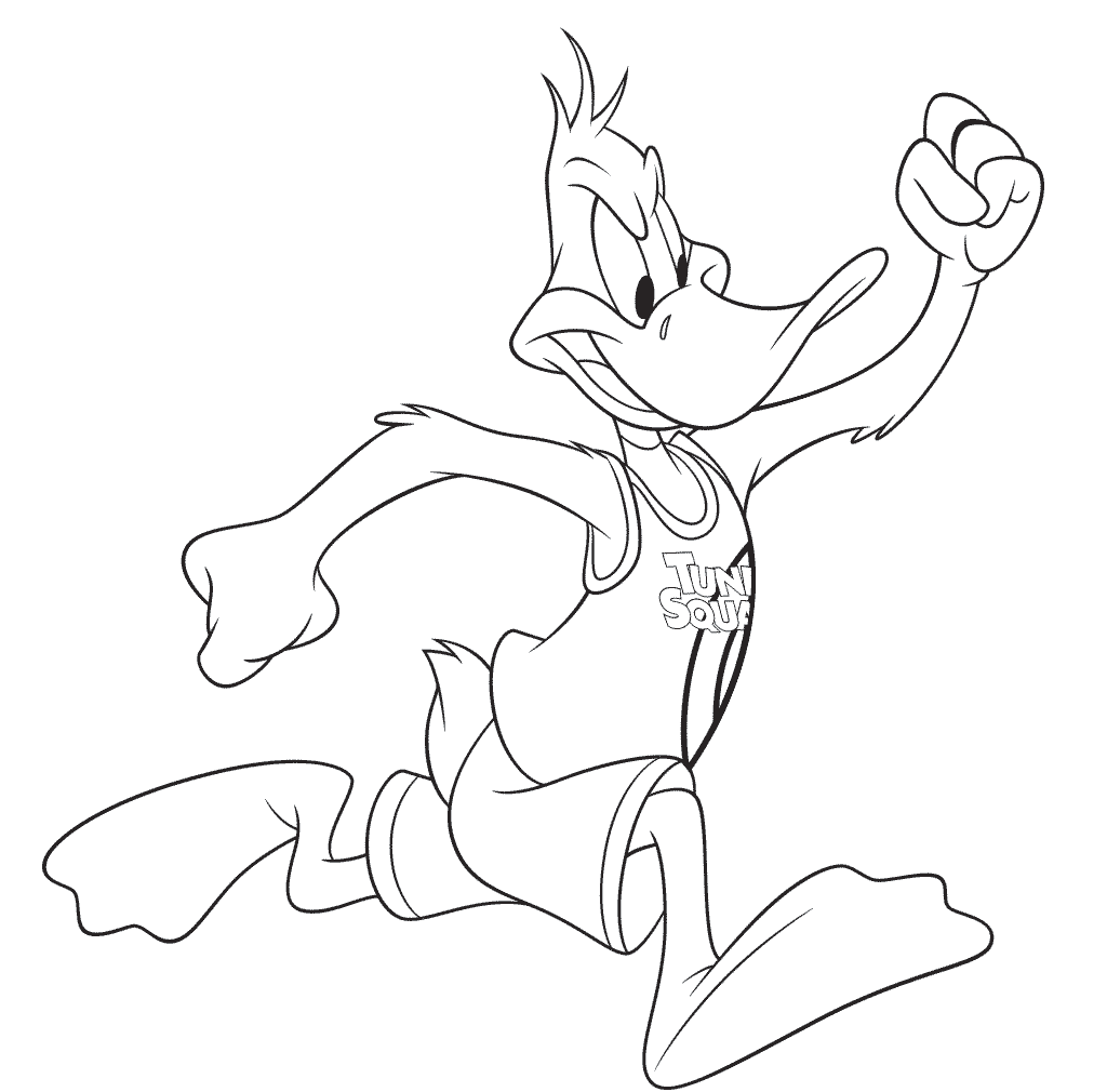 Coloriage Daffy Duck - Space jam à imprimer