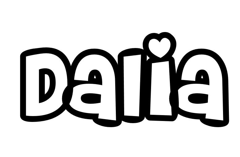 Coloriage Dalia - Prénom à imprimer