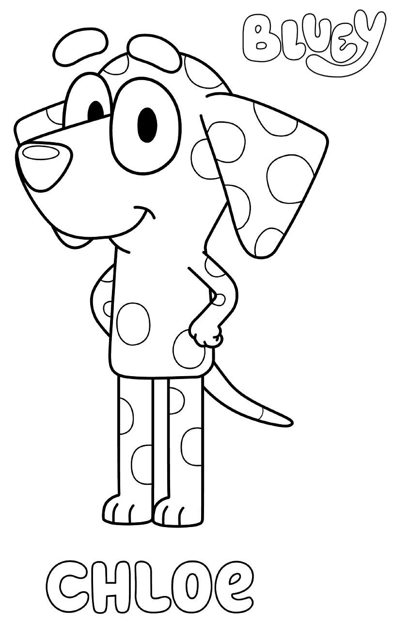 Coloriage Dalmatian Chloe - Bluey à imprimer