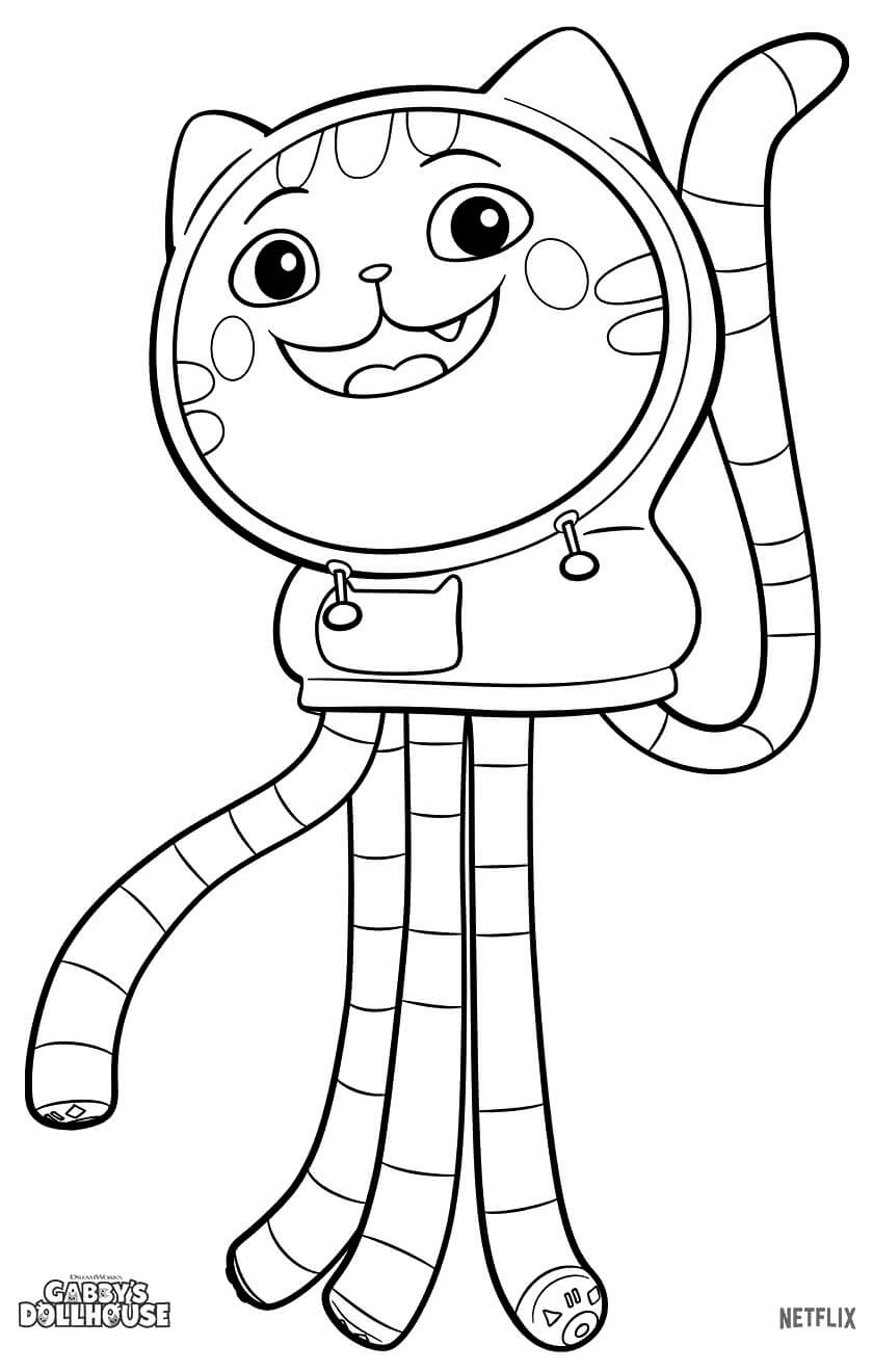Coloriage Daniel James Dj Catnip Gabby Chat Gabbys Dollhouse - Gabby chat à imprimer