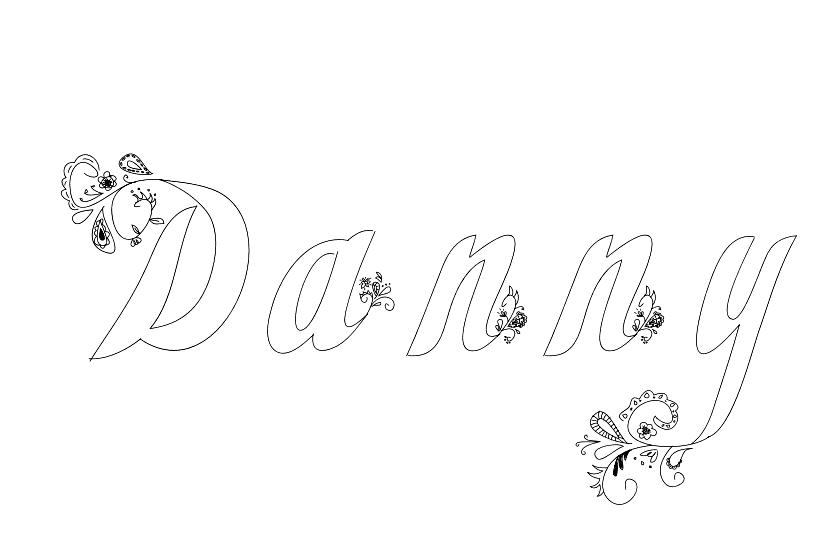 Coloriage Danny - Prénom à imprimer