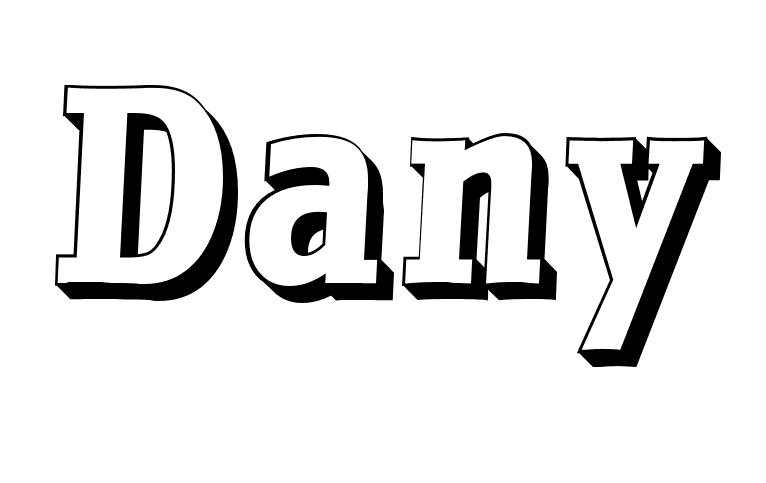Coloriage Dany - Prénom à imprimer