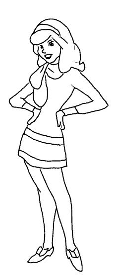 Coloriage Daphne Blake - Scooby doo à imprimer