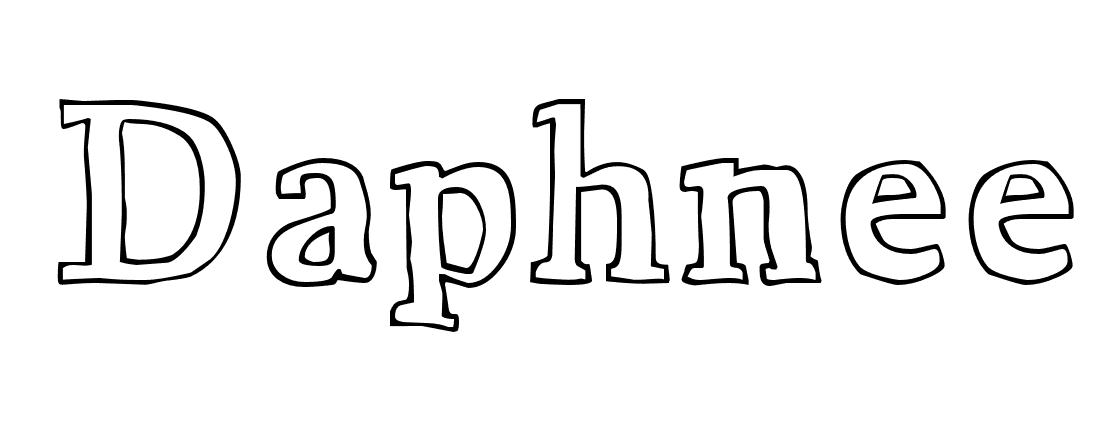 Coloriage Daphnee - Prénom à imprimer