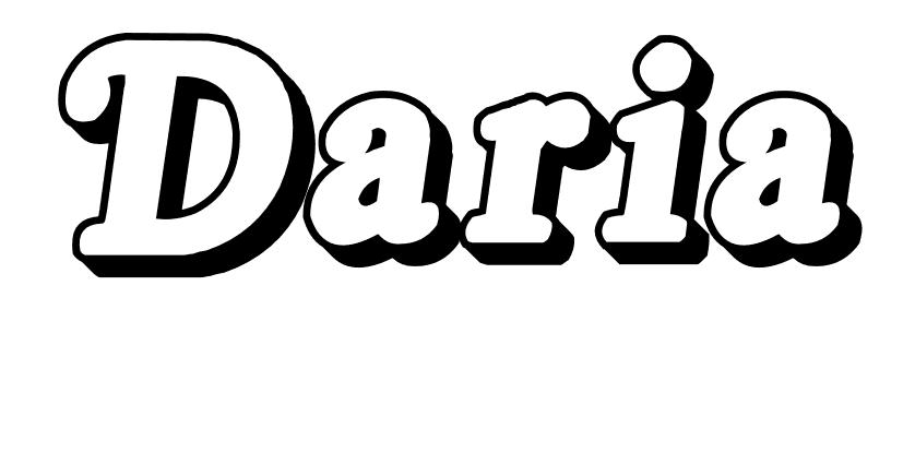 Coloriage Daria - Prénom à imprimer