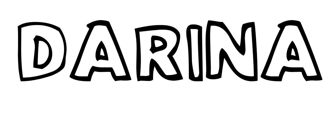 Coloriage Darina - Prénom à imprimer