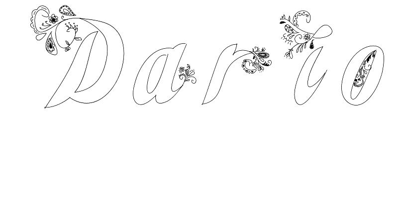 Coloriage Dario - Prénom à imprimer