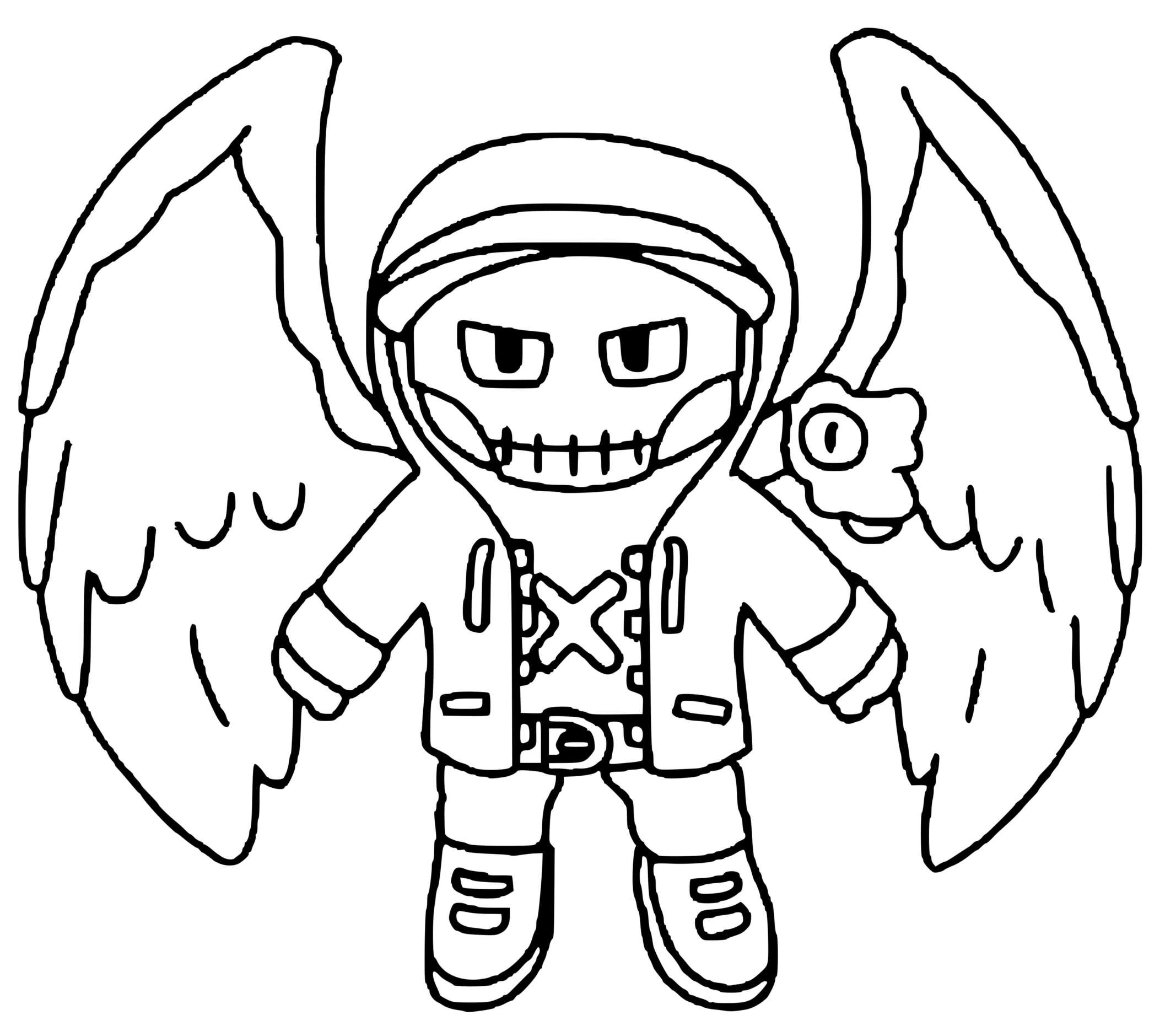 Coloriage Dark Angel Stumble Guys - Stumble guys à imprimer