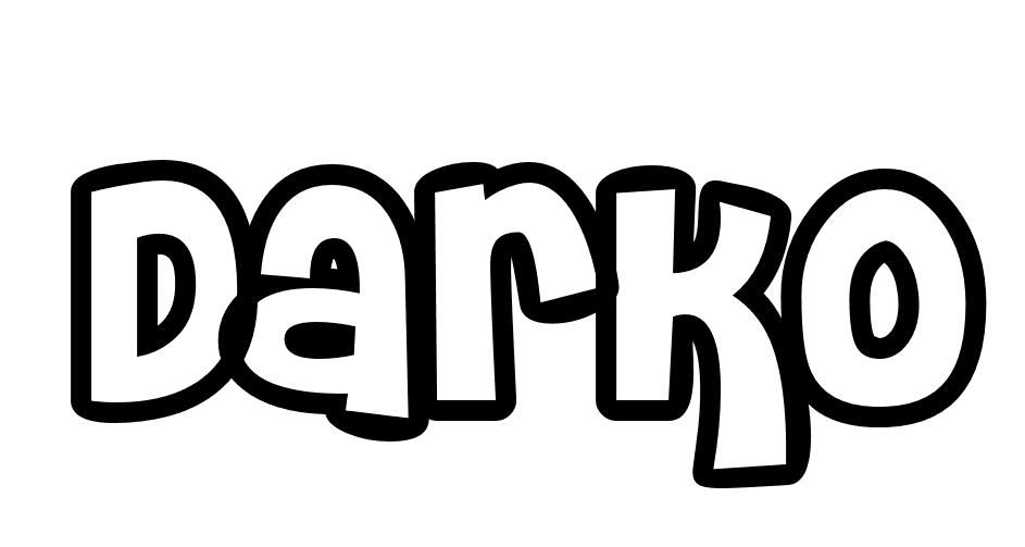Coloriage Darko - Prénom à imprimer